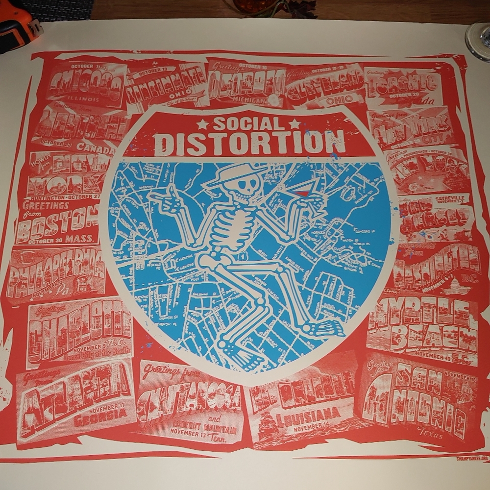 Social distortion 2019 fall tour poster - Picture 3 of 11
